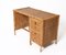 Mid-Century Italian Bamboo and Wicker Desk with Drawers, Italy, 1980s 4