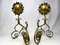 Arts and Crafts Period Sunflower Andirons, Set of 2 10