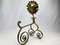 Arts and Crafts Period Sunflower Andirons, Set of 2, Image 3