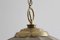 Colonial Style Ceiling Lamp in Canvas and Brass, Italy, 1970s 6