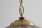 Colonial Style Ceiling Lamp in Canvas and Brass, Italy, 1970s, Image 6