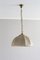 Colonial Style Ceiling Lamp in Canvas and Brass, Italy, 1970s, Image 1