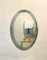 Ovaler dreistufiger italienischer Mid-Century Wandspiegel im Stil von Fontana Arte, 1970er 9