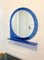 Mid-Century Blue Wall Mirror & Shelf by Sena Cristal, 1970s 8