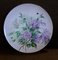 Vintage German Round Wall Decor with a Slope-Painted Lilac Motif with Bees from KPM, 1970s, Image 1