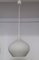 Ceiling Lamp with Pear-Shaped White Opaque Glass Shade & White Plastic Mount, 1980s 3