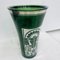 Italienische Jugendstil Vase aus grünem Glas & Silber, 1900 4