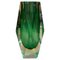 Jarrón Mid-Century moderno de cristal de Murano verde de Seguso, años 70, Imagen 1