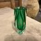 Jarrón Mid-Century moderno de cristal de Murano verde de Seguso, años 70, Imagen 9