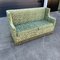 Chiseled Velvet Bench Sofa, 1940s 9