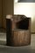 Antique Swedish Early 20th Century Primitive Wabi Sabi Brutalist Carved Stump Chair 1