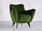 Perla Sessel aus grünem Loro Piana Samt von Giulia Veronesi für ISA Bergamo, Italien, 1950er, 2er Set 7