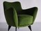 Perla Armchairs in Green Loro Piana Velvet by Giulia Veronesi for ISA Bergamo, Italy, 1950s, Set of 2, Image 8