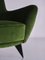 Perla Armchairs in Green Loro Piana Velvet by Giulia Veronesi for ISA Bergamo, Italy, 1950s, Set of 2 6