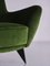 Perla Sessel aus grünem Loro Piana Samt von Giulia Veronesi für ISA Bergamo, Italien, 1950er, 2er Set 6