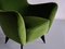 Perla Sessel aus grünem Loro Piana Samt von Giulia Veronesi für ISA Bergamo, Italien, 1950er, 2er Set 9