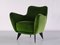 Perla Armchairs in Green Loro Piana Velvet by Giulia Veronesi for ISA Bergamo, Italy, 1950s, Set of 2 15