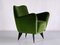 Perla Armchairs in Green Loro Piana Velvet by Giulia Veronesi for ISA Bergamo, Italy, 1950s, Set of 2, Image 14