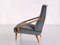 Armchair in Loro Piana Green Velvet and Ash by Gio Ponti for Boucher & Fils, 1955, Image 12