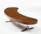 Banco Mid-Century moderno curvado de listones de madera maciza de Forma Brazil, años 60, Imagen 5