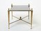 French Gilded Wrought Iron Opaline Coffee Table from Maison Ramsay, 1960s 7