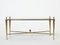 French Gilded Wrought Iron Opaline Coffee Table from Maison Ramsay, 1960s 5