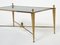 French Gilded Wrought Iron Opaline Coffee Table from Maison Ramsay, 1960s 8