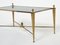 French Gilded Wrought Iron Opaline Coffee Table from Maison Ramsay, 1960s, Image 8