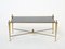 French Gilded Wrought Iron Opaline Coffee Table from Maison Ramsay, 1960s 1