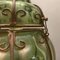 Italian Green Wrought Iron Murano Pendant Light 7