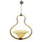 Yellow Italian Murano Glass Pendant Light, Image 1