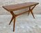 Mid-Century Modern Sculpted X Base Dining Table or Folding Console Table in the Style of Ico Parisi 2