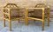 Bamboo & Rattan Nightstands with Low Glass Shelves, Italy, 1960s, Set of 2 4
