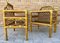 Bamboo & Rattan Nightstands with Low Glass Shelves, Italy, 1960s, Set of 2 6