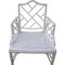 Spanish Armchair in Wood Imitating Bamboo with Woven Wicker Seat, Image 5