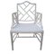Spanish Armchair in Wood Imitating Bamboo with Woven Wicker Seat 4