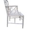 Spanish Armchair in Wood Imitating Bamboo with Woven Wicker Seat 2