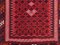Alfombra de pasillo Kilim grande de lana en rojo y negro, Imagen 7