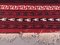 Alfombra de pasillo Kilim grande de lana en rojo y negro, Imagen 9