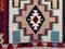 Alfombra Kilim mediana de lana en rojo, marrón, azul y beige, Imagen 5