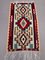 Medium Wool Kilim Rug in Red, Brown, Blue & Beige 1