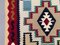 Alfombra Kilim mediana de lana en rojo, marrón, azul y beige, Imagen 7