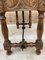 Catalan Spanish Carved Walnut Console Table with Four Drawers & Iron Stretcher 5