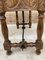 Catalan Spanish Carved Walnut Console Table with Four Drawers & Iron Stretcher, Image 5