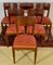 Art Deco Stühle aus Rotem Samt, 6er Set 1