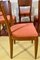 Art Deco Chairs in Red Velvet, Set of 6 4