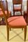 Art Deco Stühle aus Rotem Samt, 6er Set 4