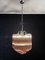 Modern Pink Glass Prism Quadriedri Chandelier, 1980s 15