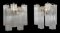 Applique da parete Tronchi in vetro di Murano trasparente, set di 2, Immagine 3