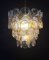 Lámpara de araña italiana de cristal de Murano Crostoli en ámbar de Mazzega, años 90, Imagen 14